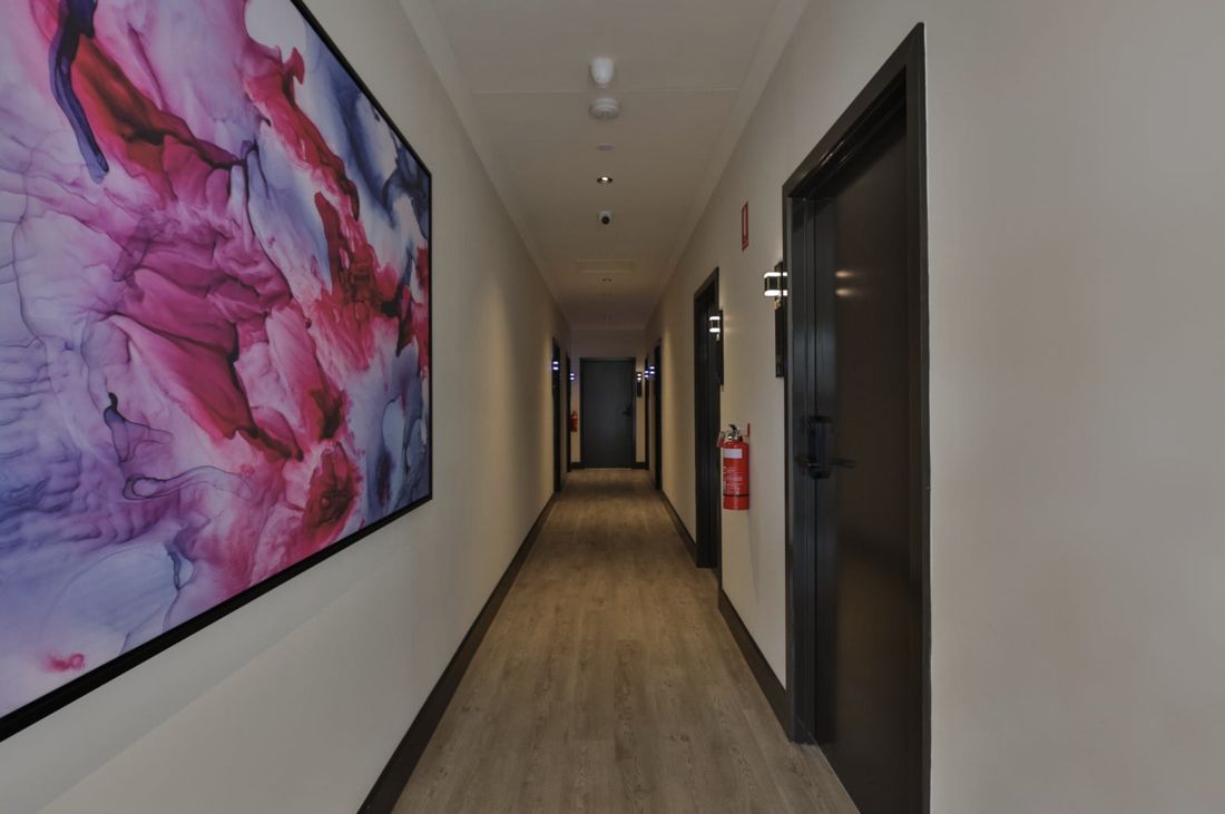 Hallway inside a completed Harmony co-living property