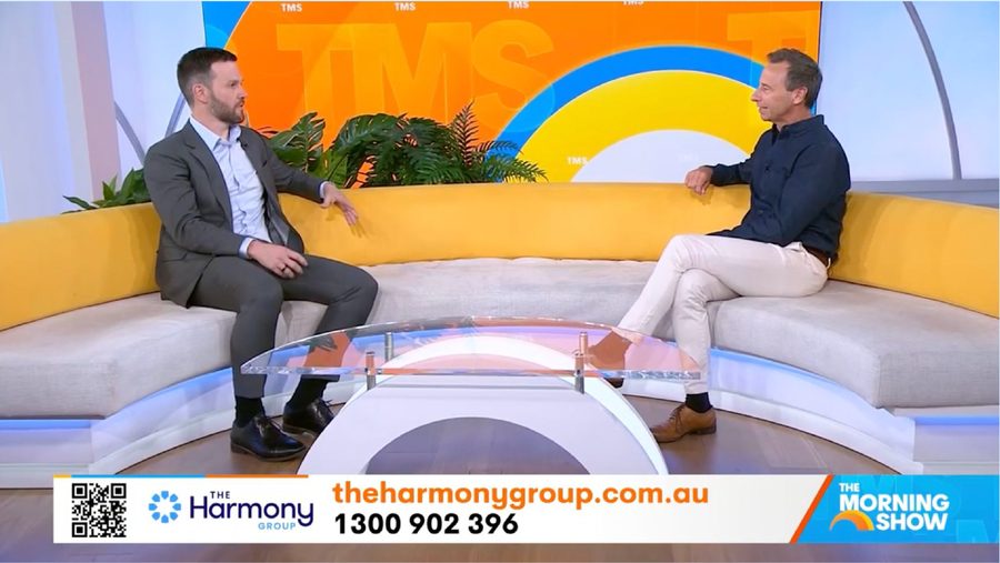 The Harmony Group founder interviewed on The Morning Show set