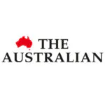 Logo of The Australian newspaper featuring a red silhouette of the Australian continent above the words THE AUSTRALIAN in bold black capital letters on a white background.